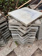 Grijs beton tegels 30m2, Beton, Gebruikt, Ophalen, Terrastegels