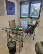 Prachtige grote industriële tafel en stoelen, Huis en Inrichting, Tafels | Eettafels, 200 cm of meer, Vijf personen of meer, Rechthoekig