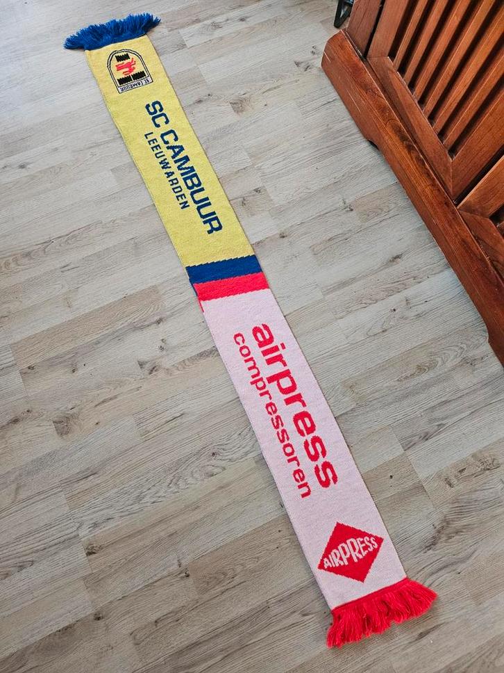 SC Cambuur Sjaal - Airpress Compressoren, Sport en Fitness, Voetbal, Zo goed als nieuw, Clubaccessoires, Maat XL, Ophalen of Verzenden