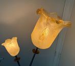 Vintage staande lamp, kapjes van Muranoglas, Sil.Lux Italië, Ophalen, Gebruikt, Hollywood-style, Glas