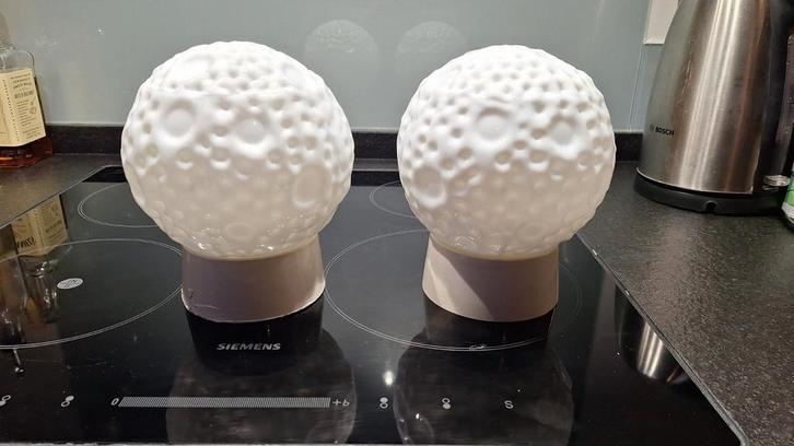 Thabur Holland bol plafondlamp - 1950s, Huis en Inrichting, Lampen | Lampenkappen, Gebruikt, Minder dan 25 cm, Rond, Wit, Ophalen of Verzenden