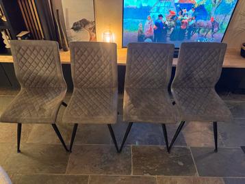 Eetkamerstoelen | Antraciet | 4 stuks beschikbaar voor biedingen