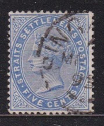 2898 – Straits Settlements michel 37 gestempeld , koningin V beschikbaar voor biedingen