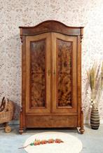 Antieke noten houten kast - art deco - toogkast linnenkast, Ophalen of Verzenden