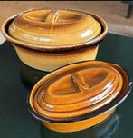 Oude paté potten, met stoofgat en mooie handgrepen. Genumm, Antiek en Kunst, Antiek | Schalen, Ophalen of Verzenden
