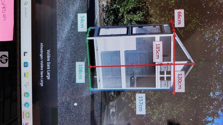 Voliere te koop mooie voliere, Dieren en Toebehoren, Vogels | Hokken en Kooien, Gebruikt, Volière, Hout, Ophalen