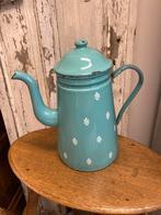 Vintage Emaille Koffiekan met Bloemen, Antiek en Kunst, Antiek | Emaille, Ophalen of Verzenden