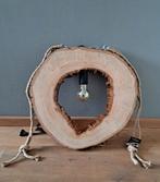 HANGLAMP BOOMSCHIJF HOUTSCHIJF E 27 FITTING PLAFONDLAMP HOUT, Huis en Inrichting, Lampen | Hanglampen, Ophalen of Verzenden, Nieuw