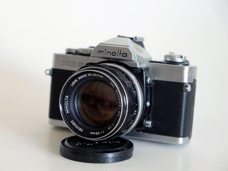Minolta XG-9 body, MC Rokkor PF 58mm f 1.4 lens, Audio, Tv en Foto, Fotocamera's Analoog, Gebruikt, Spiegelreflex, Minolta, Ophalen of Verzenden