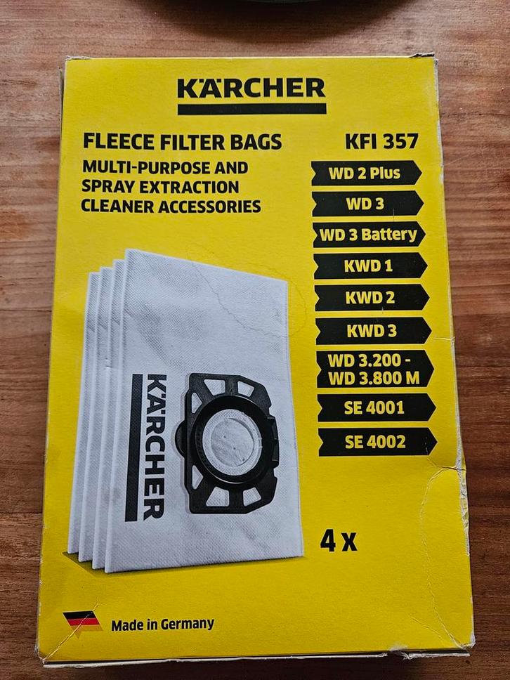 Stofzuigerzakken  Kärcher voor WD3, WD2plus KFI 357, Witgoed en Apparatuur, Stofzuigers, Zo goed als nieuw, Ophalen of Verzenden