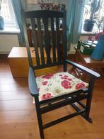 Zwarte schommstoel met mooi kussen., Huis en Inrichting, Stoelen, Ophalen, Nieuw, Zwart, Eén