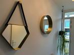 Made com spiegels met gouden rand, Huis en Inrichting, Minder dan 50 cm, Ophalen of Verzenden, Zo goed als nieuw, Minder dan 100 cm