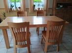Prachtige massief esdoorn  tafel+4 stoelen l.186cm br. 97cm., Huis en Inrichting, Tafels | Eettafels, Ophalen, Overige materialen