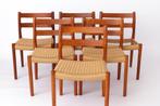 Set van 6 Niels Otto Møller #84 Teakhouten Eetkamerstoelen, Ophalen of Verzenden, Bruin, Vijf, Zes of meer stoelen