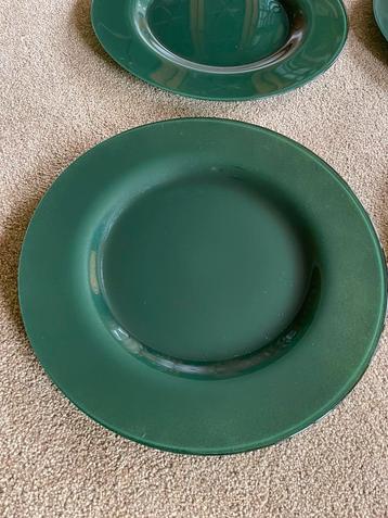 Tchibo Onderborden Groen Glas - Ø 31,5cm beschikbaar voor biedingen