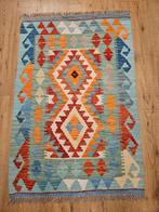 Handgeweven oosterse wollen kelim 120x78, Info@SlatsAntiek.nl, Crème, 100 tot 150 cm, Vof Slats Antiek