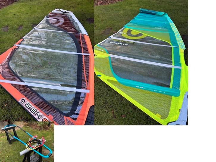 Neilpryde HELLCAT + ZEN + Unifiber HD giek +carbon verlenger, Watersport en Boten, Windsurfen, Zo goed als nieuw, Overige typen