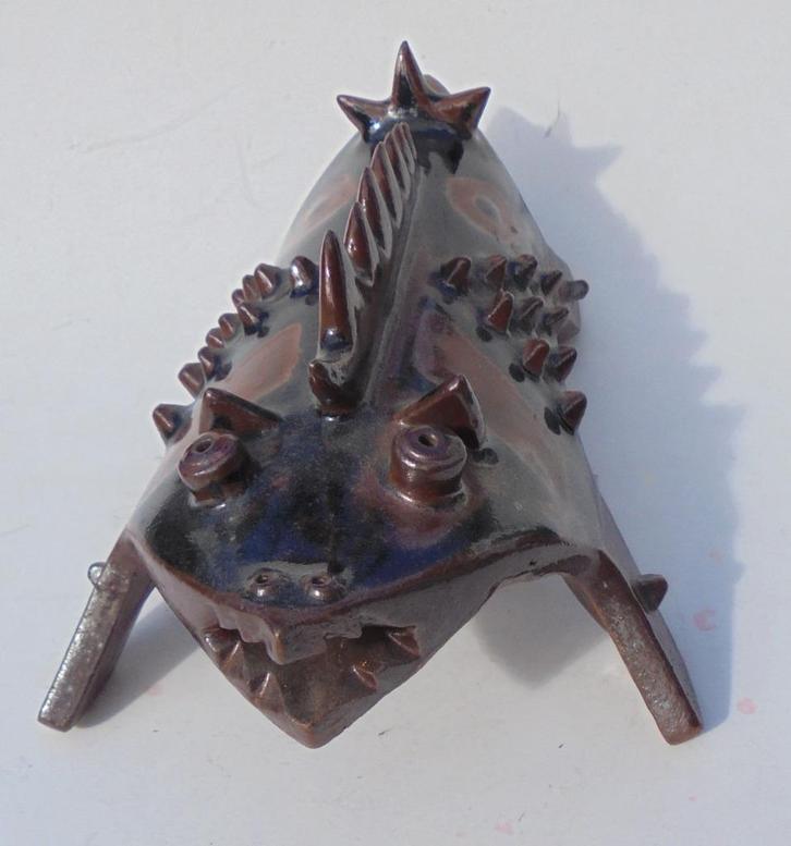 DRAAK Unicum Jaap Ravelli gesigneerd en gedateerd 1-10-1993., Antiek en Kunst, Antiek | Keramiek en Aardewerk, Ophalen of Verzenden