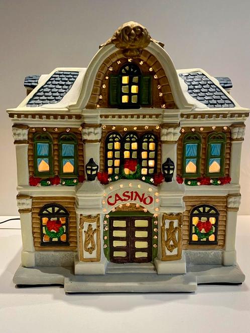 Dickensville Collectibles Casino (Fiber Verlichting), Diversen, Kerst, Verzenden