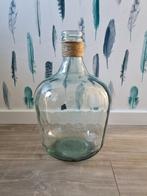 Grote decoratieve glazen fles, Huis en Inrichting, Woonaccessoires | Vazen, Ophalen, Gebruikt, Overige kleuren, Glas