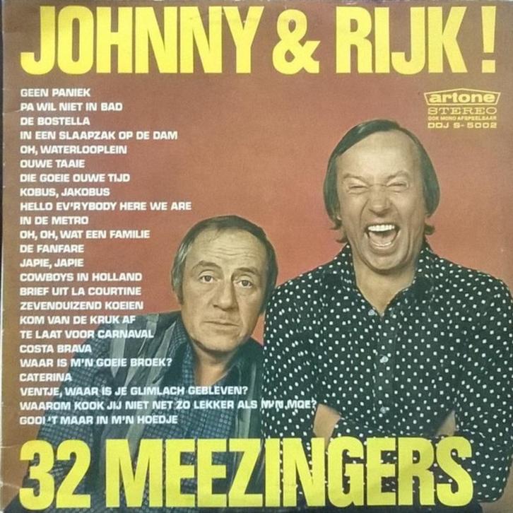 Johnny & Rijk – 32 Meezingers, Cd's en Dvd's, Vinyl | Nederlandstalig, Zo goed als nieuw, Levenslied of Smartlap, Overige formaten