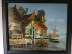 Huis aan het water, Antiek en Kunst, Kunst | Schilderijen | Klassiek, Ophalen of Verzenden