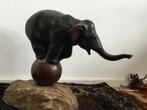 Bronzen Olifant Beeld - Zonder Slagtanden, Goede Staat, Ophalen of Verzenden