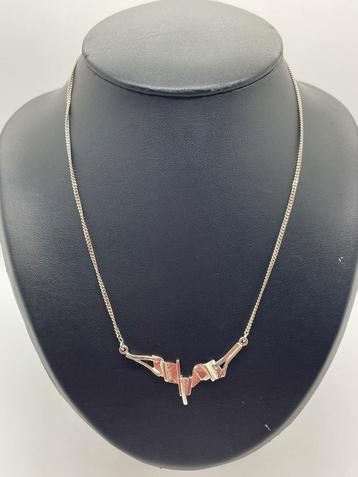 Z472 Prachtige zilveren ketting Finse stijl beschikbaar voor biedingen