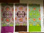 3x Oilily sjaal met Paisley motief, lila, bruin en groen, Kleding | Dames, Oilily, Maat 38/40 (M), Ophalen of Verzenden, Sjaal