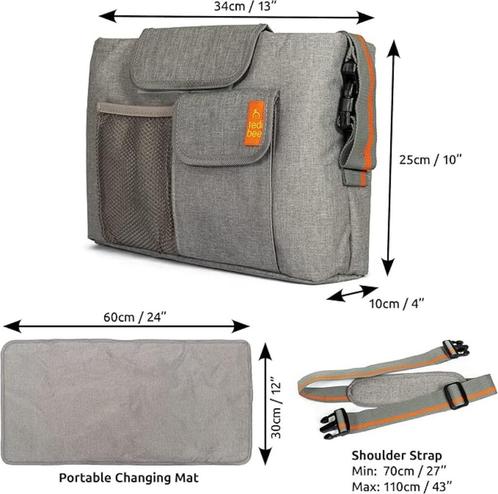 Tedibee Universal Stroller Organizer with Washable Changing, Kinderen en Baby's, Luiertassen, Zo goed als nieuw, Schoudertas, Ophalen of Verzenden