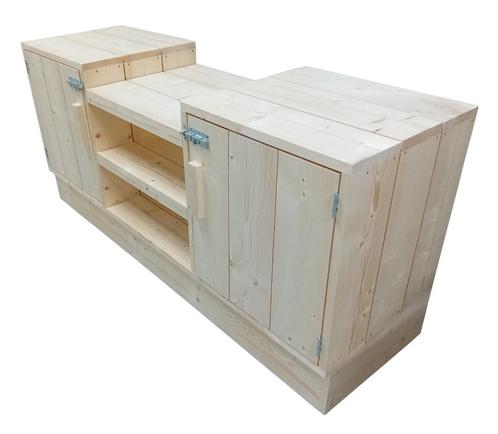 bbq meubel bouwpakket steigerhout, Tuin en Terras, Buitenkeukens, Nieuw, Houtskool, Ophalen of Verzenden