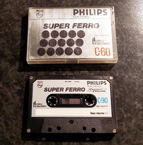 Philips Super Ferro C90 CASSETTE (Inlay C60), Cd's en Dvd's, Cassettebandjes, Gebruikt, Origineel, 1 bandje, Ophalen of Verzenden