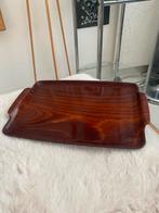 Vintage Gerlinol Dienblad - Walnoot 1970s, Ophalen of Verzenden, Gebruikt, Rechthoekig, Hout