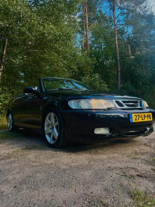Saab 9-3 2.0 Turbo Aero Cabrio AUT 2003 Zwart, Auto's, Saab, Particulier, Saab 9-3, ABS, Airbags, Airconditioning, Alarm, Boordcomputer