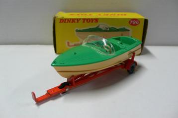 healey sports boat on trailer - dinky toys #796-org. en gaaf beschikbaar voor biedingen