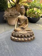 Bronzen Bouddha beeld, Ophalen of Verzenden