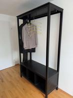 IKEA HEMNES kledingkast – zwart, lichte gebruikssporen, Ophalen, Gebruikt, 100 tot 150 cm, Zwart