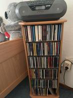 CD rek met cd’s en cd/ radiospeler, Ophalen, Zo goed als nieuw, Cd's