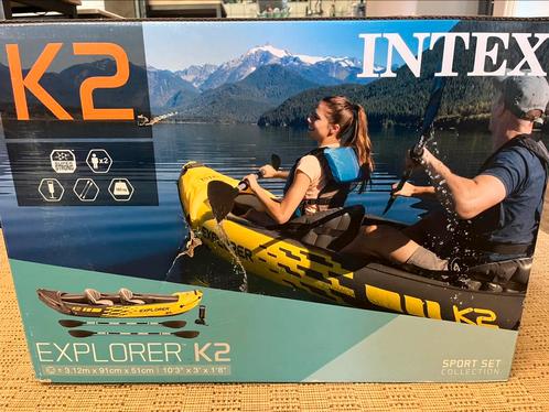 Intex Explorer K2 Kayak, Watersport en Boten, Kano's, Nieuw, Kajak, Twee personen, Opblaasbaar, Met peddels, Ophalen