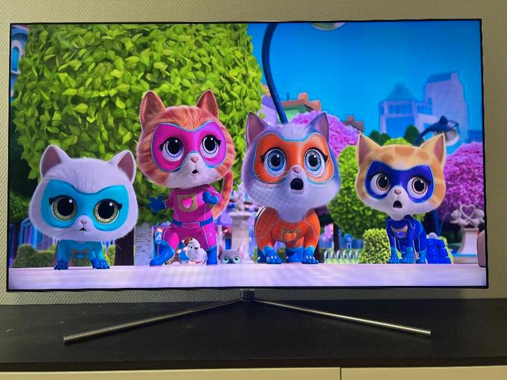 SAMSUNG 65 Inch QLED 4K Ultra HD Smart TV Wifi Titanium, Audio, Tv en Foto, Televisies, Gebruikt, LED, 100 cm of meer, 4k (UHD)
