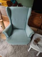 Lichtblauwe Fauteuil, Ophalen, Hout, Gebruikt, Vintage