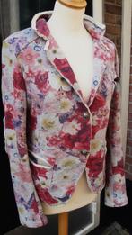 Grijs bloemenjasje MADE IN ITALY maat M, Kleding | Dames, Maat 38/40 (M), Made in Italy, Ophalen of Verzenden, Zo goed als nieuw