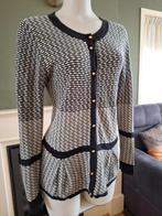 Caroline Biss zwart wit cardigan vest L 42 Gratis Verzenden, Verzenden, Zwart, Maat 42/44 (L), Gedragen