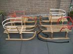 Houten sleeen 80cm met rugleuning, Ophalen, Rugleuning, Gebruikt
