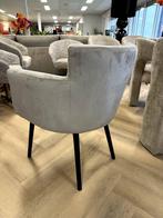 ACTIE - Luxe Velvet Eetkamerstoel Braga Khaki Beige NIEUW, Huis en Inrichting, Stoelen, Overige kleuren, Drie, Info@oosterbaanwonen.nl
