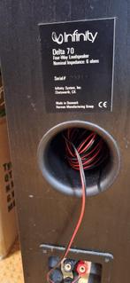 Infinity Delta 70, Gebruikt, 120 watt of meer, Front, Rear of Stereo speakers, Ophalen