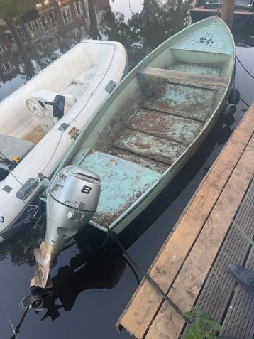 Stalen boot 3.9m met Honda 8PK motor beschikbaar voor biedingen