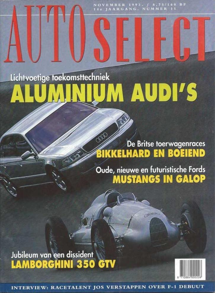 Autoselect 11 1993 : Honda Prelude 2.0i - Lamborghini 350GTV, Boeken, Auto's | Folders en Tijdschriften, Gelezen, Algemeen, Ophalen of Verzenden