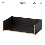 2x Besta lades donkerbruin met Selsviken front 60x26cm, Ophalen, 50 tot 100 cm, Zo goed als nieuw, Minder dan 100 cm