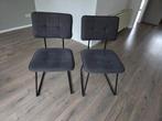 2 eetkamerstoelen O-form grijs, Huis en Inrichting, Stoelen, Ophalen, Twee, Zo goed als nieuw, Stof